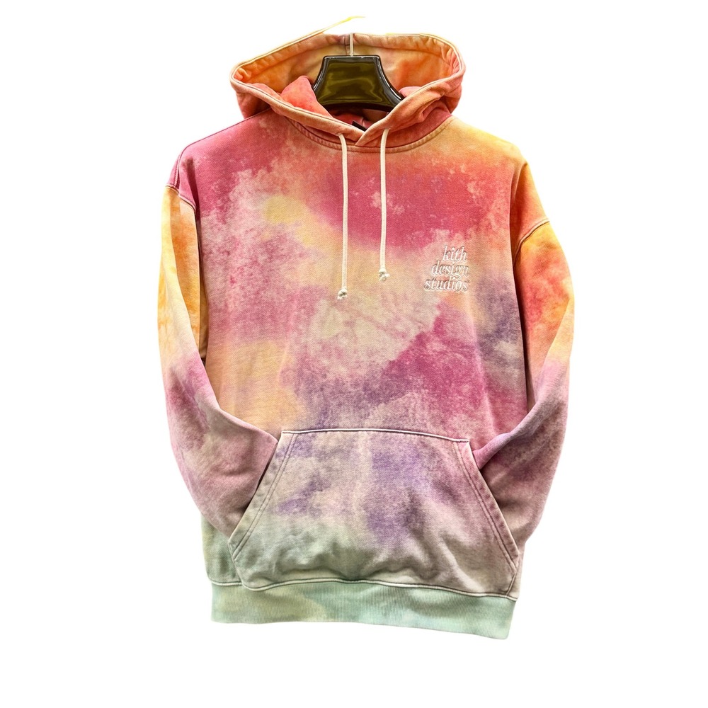 Size Small - Kith Tie Dye Williams III Hoodie Pink Green
